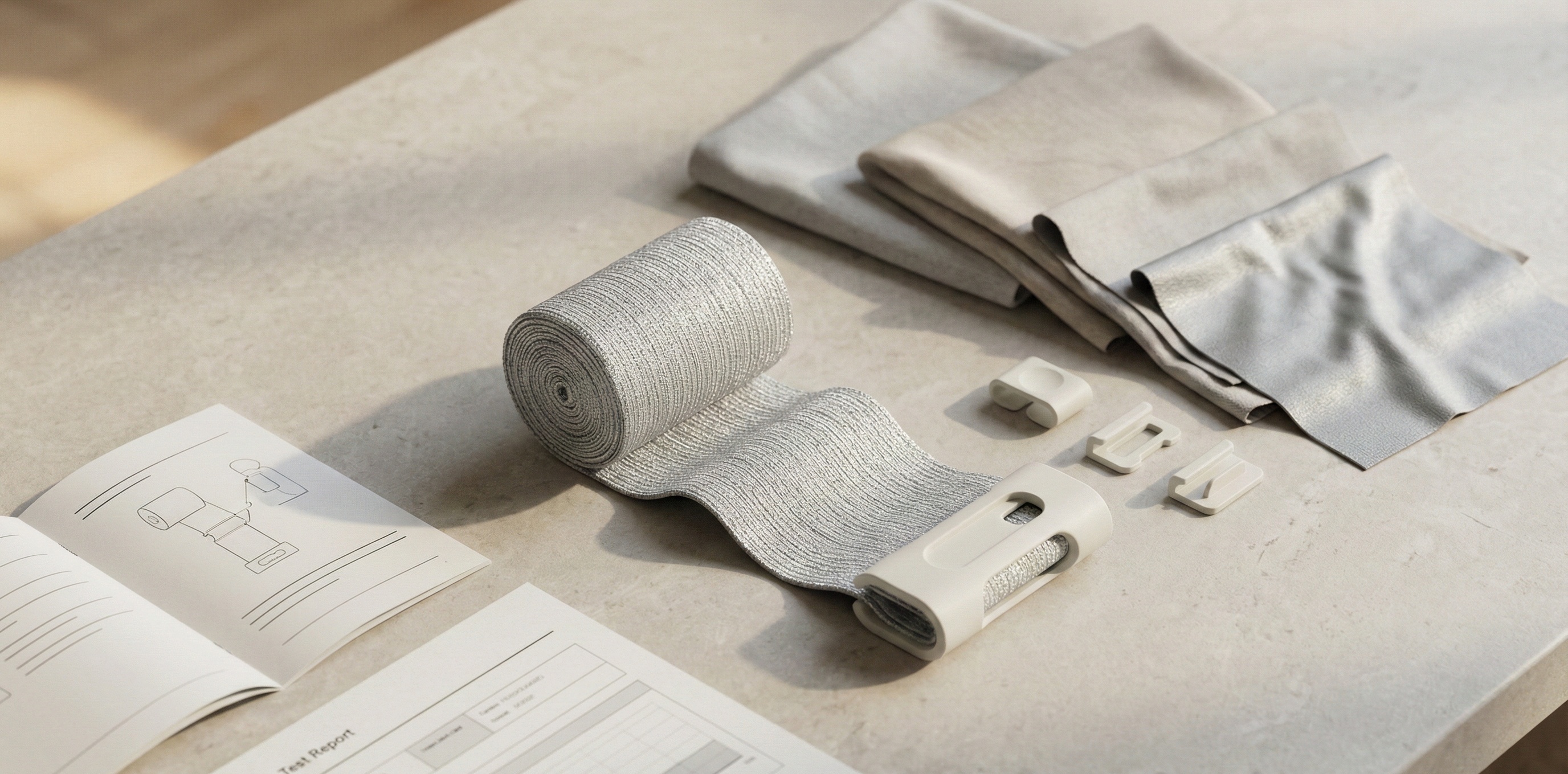 Silver Bandage Textile